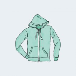 Hoodie med dragkedja